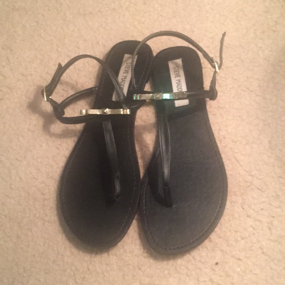 Steve Madden Sandals w/ Gold Metal Bow 7.5/8